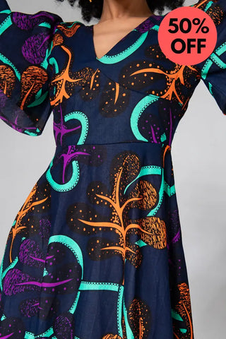 CHIMAMANDA MULTICOLOURED V- BACK MAXI DRESS Dresses