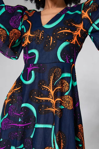 CHIMAMANDA MULTICOLOURED V- BACK MAXI DRESS Dresses