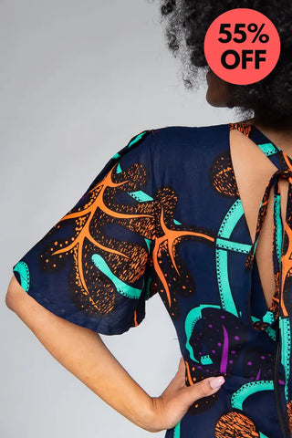 CHIMAMANDA MULTICOLOURED V- BACK MAXI DRESS Dresses