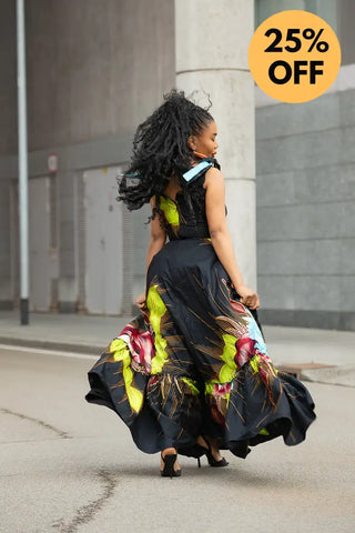 CLAIRE FLORAL GOLD MAXI DRESS Dresses