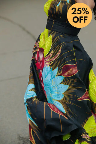 CLAIRE FLORAL GOLD MAXI DRESS Dresses