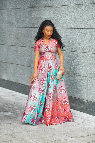 CLARA PINK AND GOLD MAXI DRESS Dresses