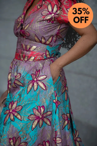 CLARA PINK AND GOLD MAXI DRESS Dresses