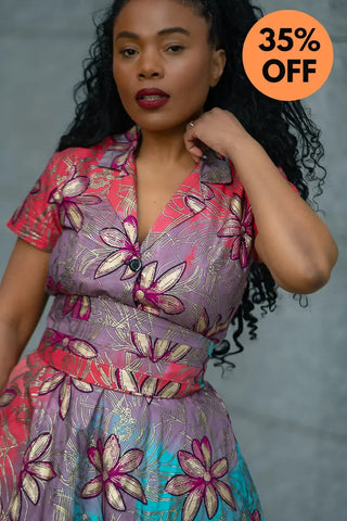 CLARA PINK AND GOLD MAXI DRESS Dresses