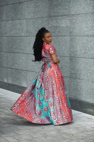 CLARA PINK AND GOLD MAXI DRESS Dresses