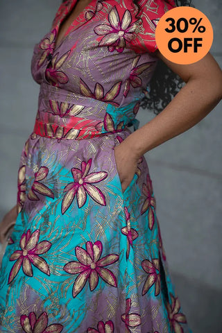 CLARA PINK AND GOLD MAXI DRESS Dresses