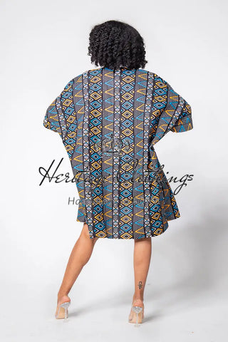 Cora Blue Print Set Women’s Dress