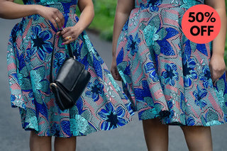 Dalia Blue Asymmetric Dress