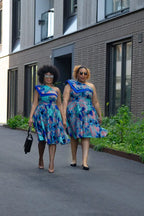 Dalia Blue Asymmetric Dress