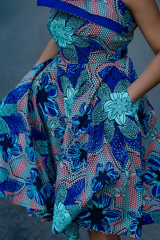 Dalia Blue Asymmetric Dress