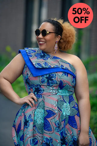 Dalia Blue Asymmetric Dress