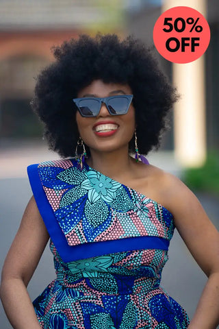 Dalia Blue Asymmetric Dress