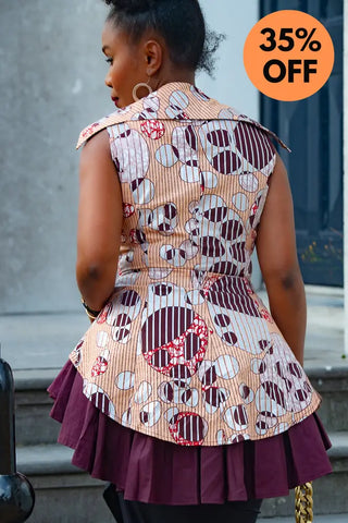 Dayo Sleeveless Peplum Layered Top Shirts & Tops