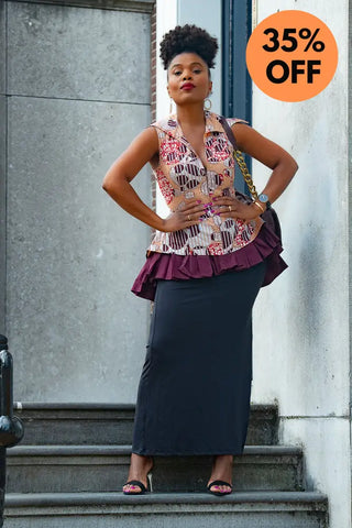 Dayo Sleeveless Peplum Layered Top Shirts & Tops