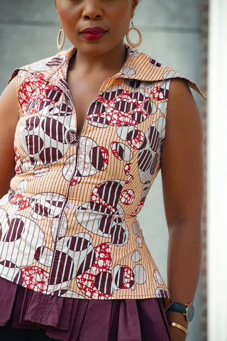 Dayo Sleeveless Peplum Layered Top Shirts & Tops