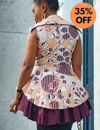 Dayo Sleeveless Peplum Layered Top Shirts & Tops