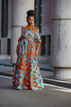 Derin Orange Maxi Dress