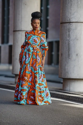 Derin Orange Maxi Dress