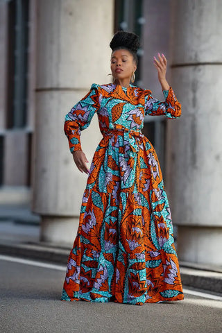 Derin Orange Maxi Dress