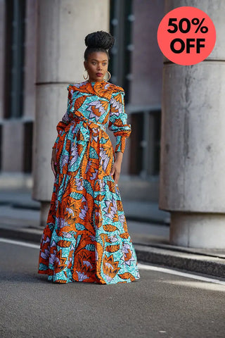 Derin Orange Maxi Dress