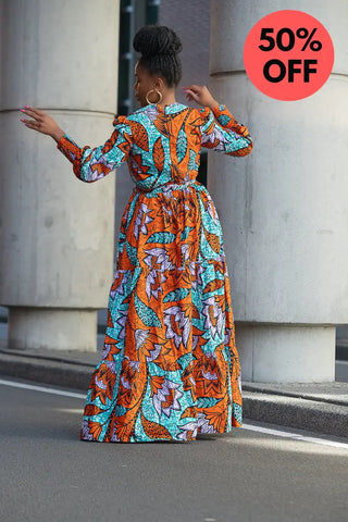 Derin Orange Maxi Dress