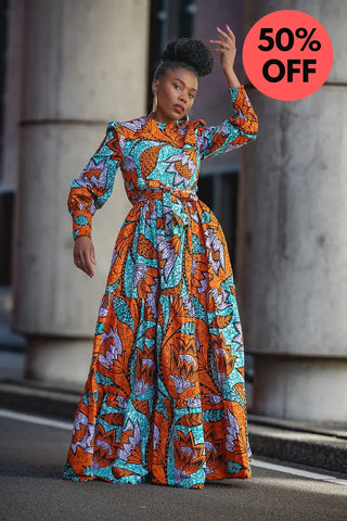 Derin Orange Maxi Dress