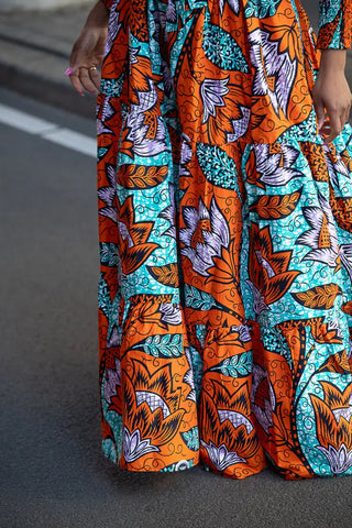 Derin Orange Maxi Dress