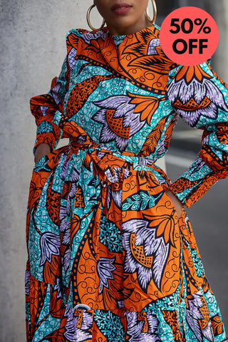 Derin Orange Maxi Dress