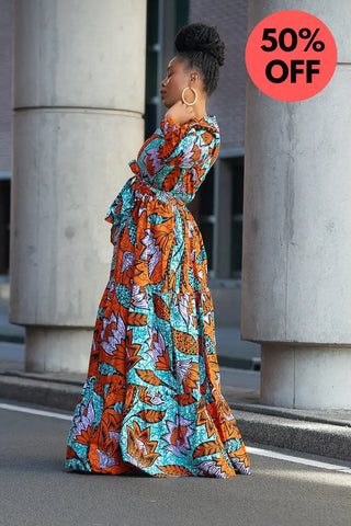 Derin Orange Maxi Dress