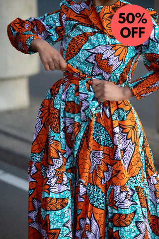 Derin Orange Maxi Dress