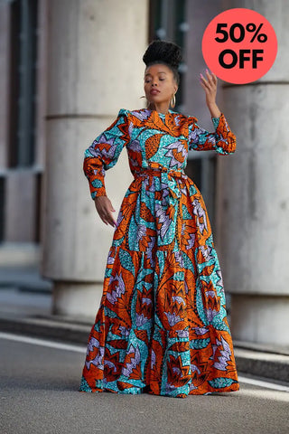 Derin Orange Maxi Dress