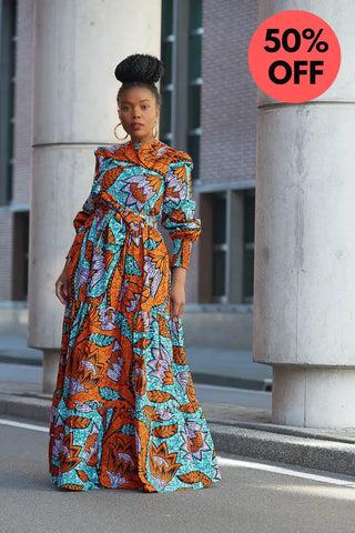 Derin Orange Maxi Dress