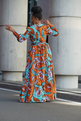 Derin Orange Maxi Dress