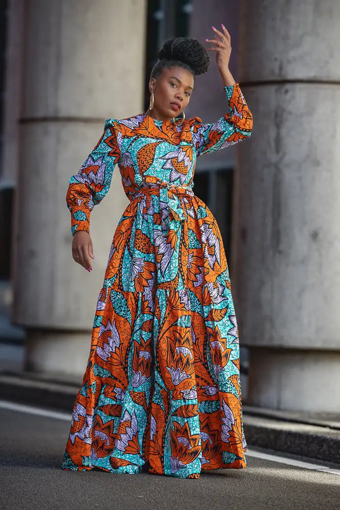 Derin Orange Maxi Dress