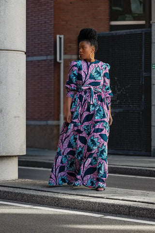 Derin Pink And Blue Maxi Dress