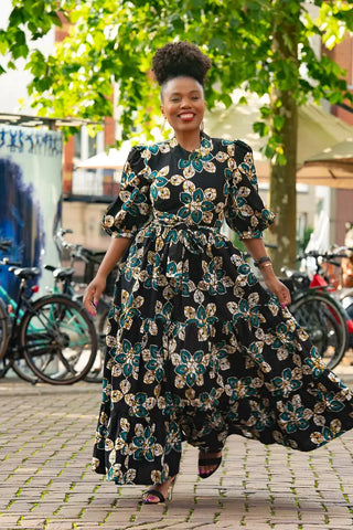 Elna Black Floral Dress Women’s Dress