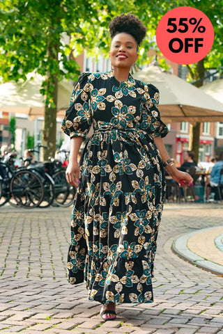 Elna Black Floral Dress Women’s Dress