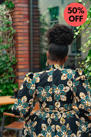 Elna Black Floral Dress Women’s Dress