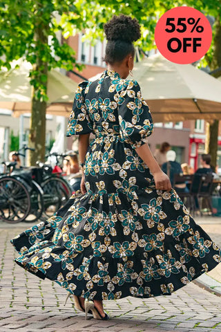 Elna Black Floral Dress Women’s Dress