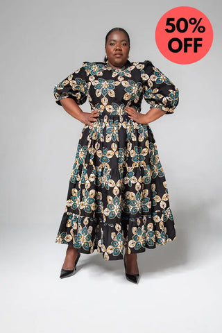 Elna Black Floral Dress Women’s Dress