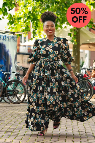 Elna Black Floral Dress Women’s Dress