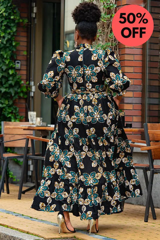 Elna Black Floral Dress Women’s Dress