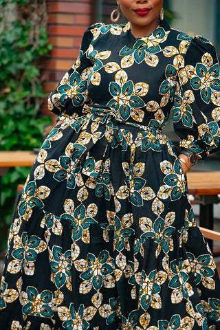 Elna Black Floral Dress Women’s Dress