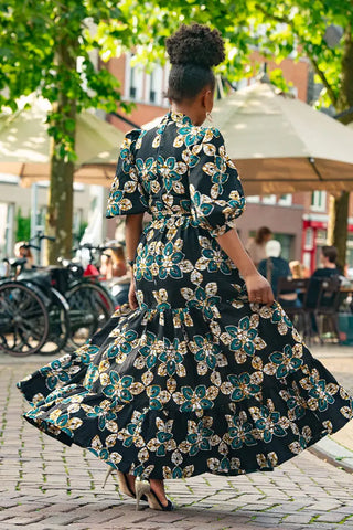 Elna Black Floral Dress Women’s Dress