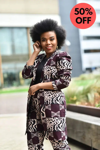 Feyi Animal Print Jacket Women’s Dress