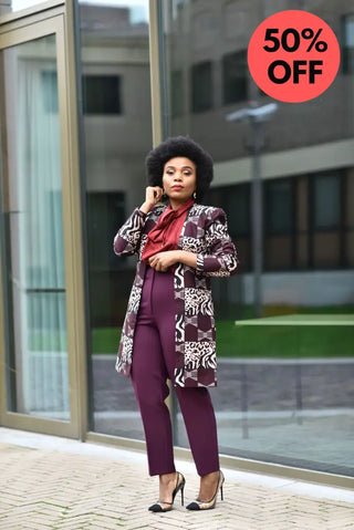 Feyi Animal Print Jacket Women’s Dress