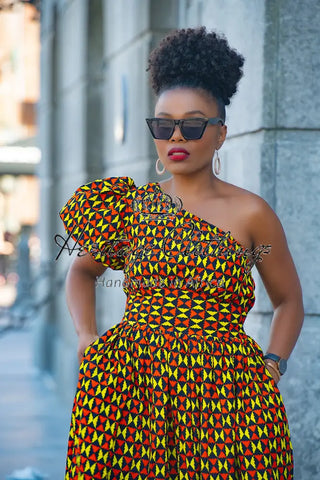 Fikile One Shoulder Dress Apparel & Accessories