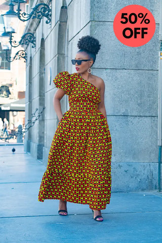 Fikile One Shoulder Dress Apparel & Accessories