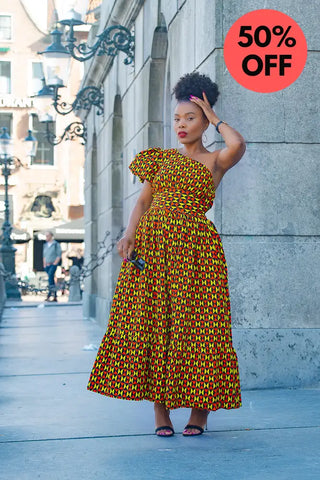 Fikile One Shoulder Dress Apparel & Accessories