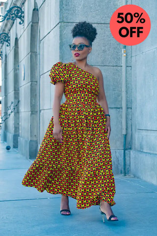 Fikile One Shoulder Dress Apparel & Accessories